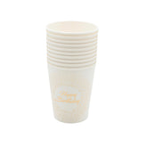Happy Birthday G.Cup(10PCS) stack of disposable cups for birthday celebrations.